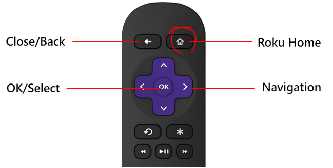 Roku Remote and label