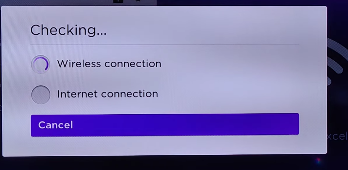 Connect Roku device to Wi-Fi setting screen
